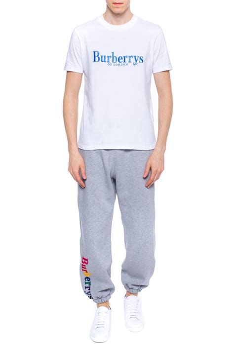 men's burberry tracksuit|burberry rainbow sweatpants street.